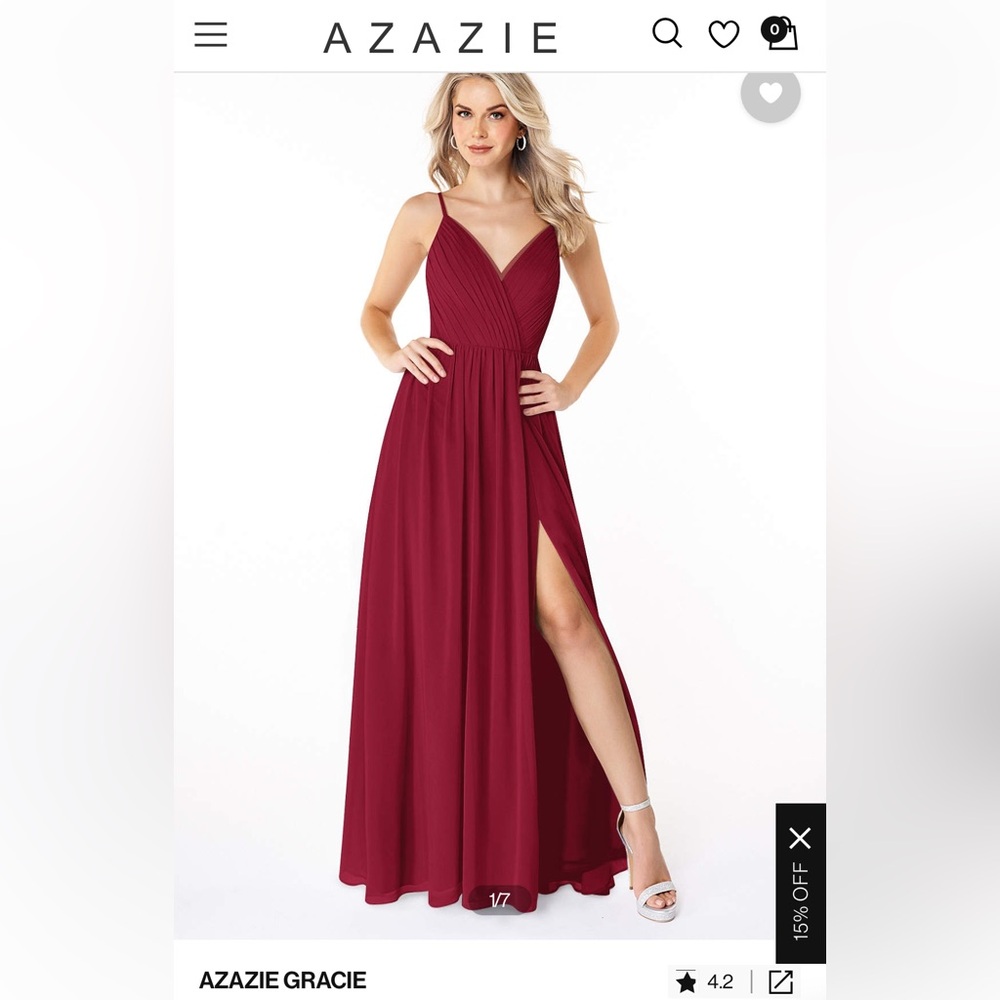 Azazie Gracie dress in Cabernet. Size 2. Excellent condition.